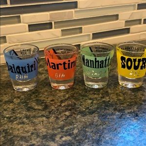 Vintage MidCentury Modern Atomic 4 Shot Glasses